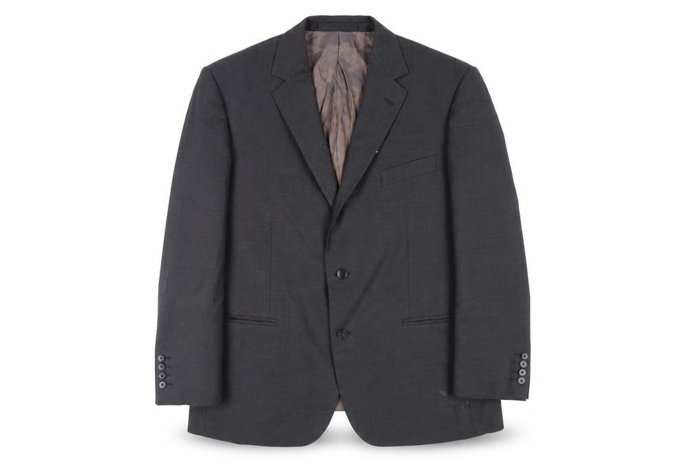 Front view of Marks & Spencer men’s grey wool jacket suit jacket, size 44, regular