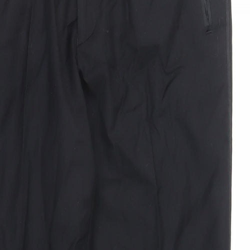 Alexander Dobell Mens Black Polyester Dress Pants Trousers Size 34 in L31 in Regular Zip