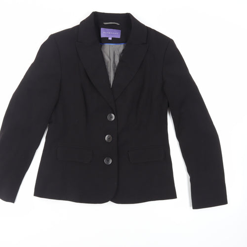 Autonomy Womens Black Jacket Blazer Size 12 Button