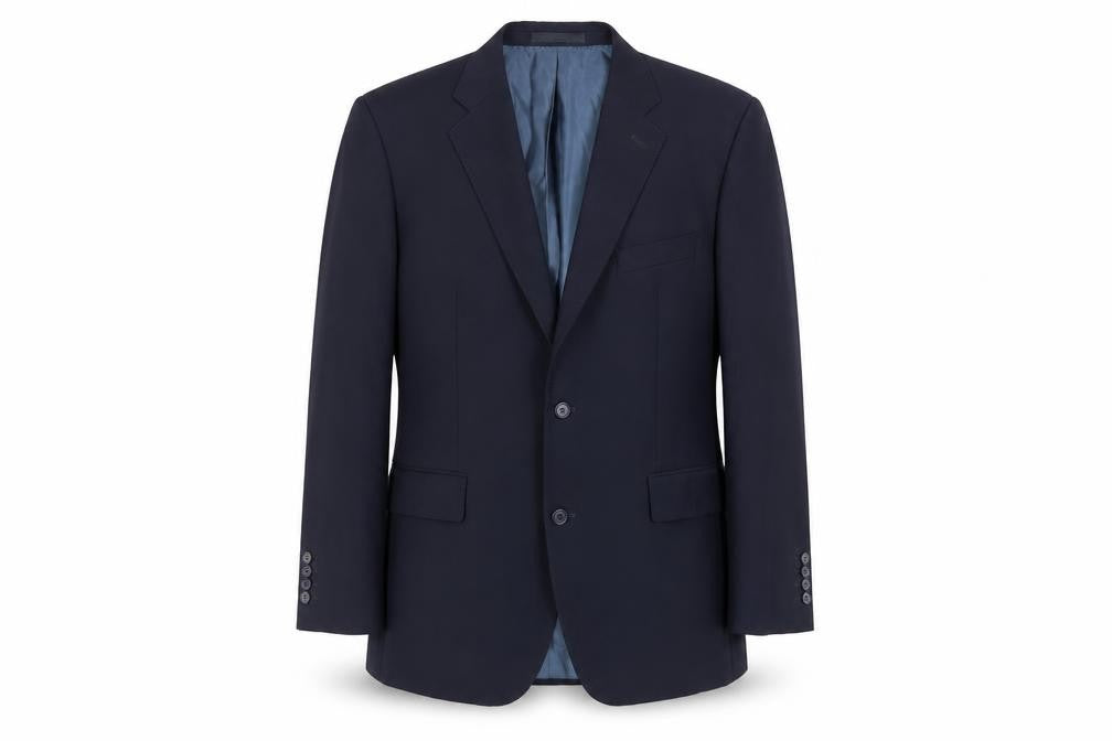 Greenwoods Mens Blue Polyester Jacket Suit Jacket Size 44 Regular