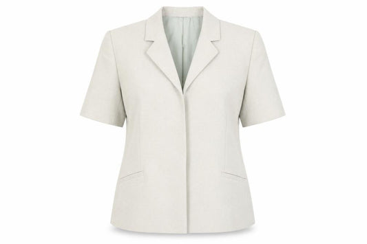 Front view of BHS women’s green jacket blazer, size UK 16, button