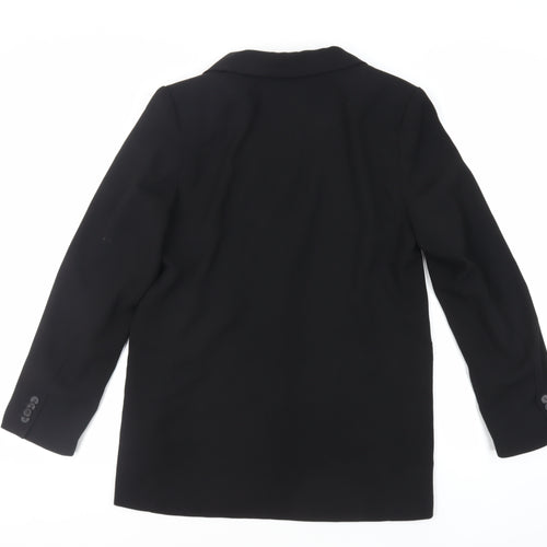 H&M Womens Black Jacket Blazer Size S Button