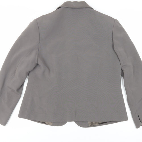 Chesca Womens Grey Jacket Blazer Size 14 Button