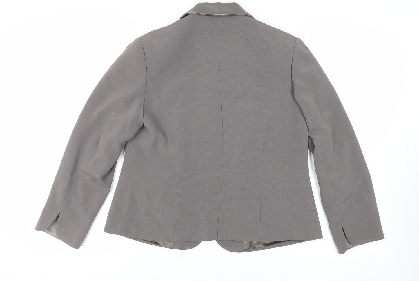 Chesca Womens Grey Jacket Blazer Size 14 Button