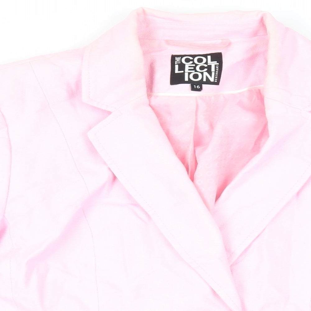 Debenhams Womens Pink Jacket Blazer Size 16 Button