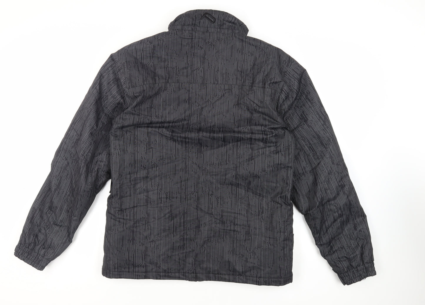 Parallel Mens Grey Striped Jacket Size S Zip - Ski Jacket Waterproof Technical