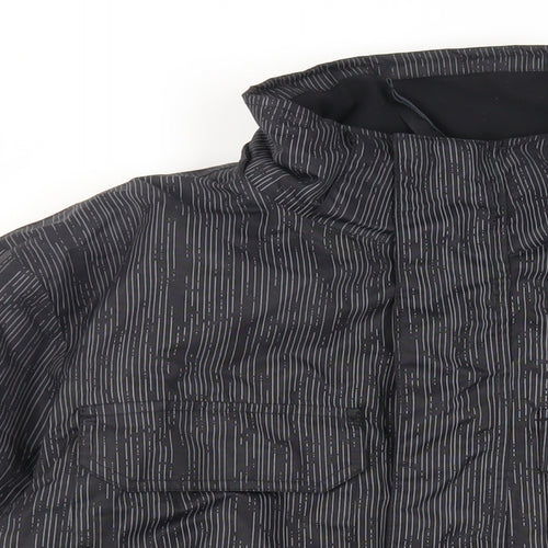 Parallel Mens Grey Striped Jacket Size S Zip - Ski Jacket Waterproof Technical