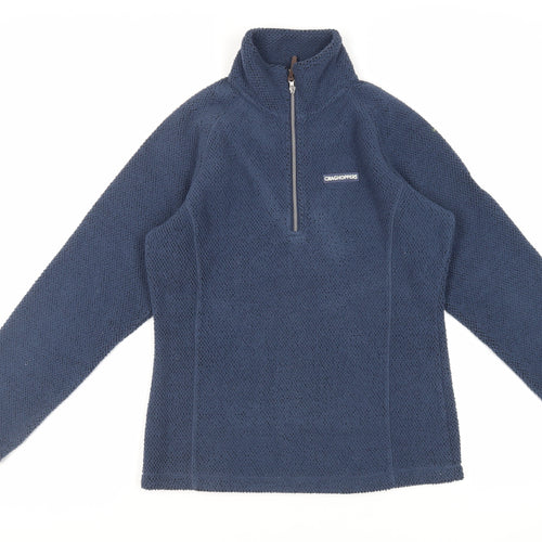 Craghoppers Womens Blue Polyester Pullover Sweatshirt Size 10 Zip - Logo