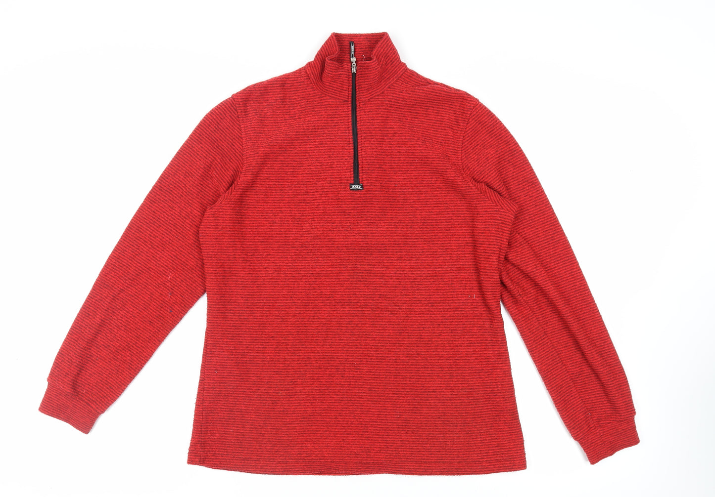 Odlo Womens Red Polyester Pullover Sweatshirt Size M Zip