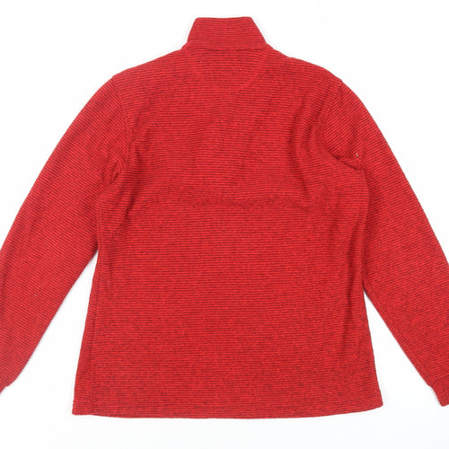 Odlo Womens Red Polyester Pullover Sweatshirt Size M Zip