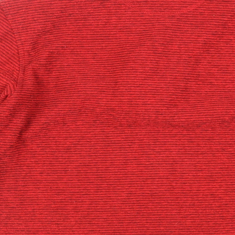 Odlo Womens Red Polyester Pullover Sweatshirt Size M Zip