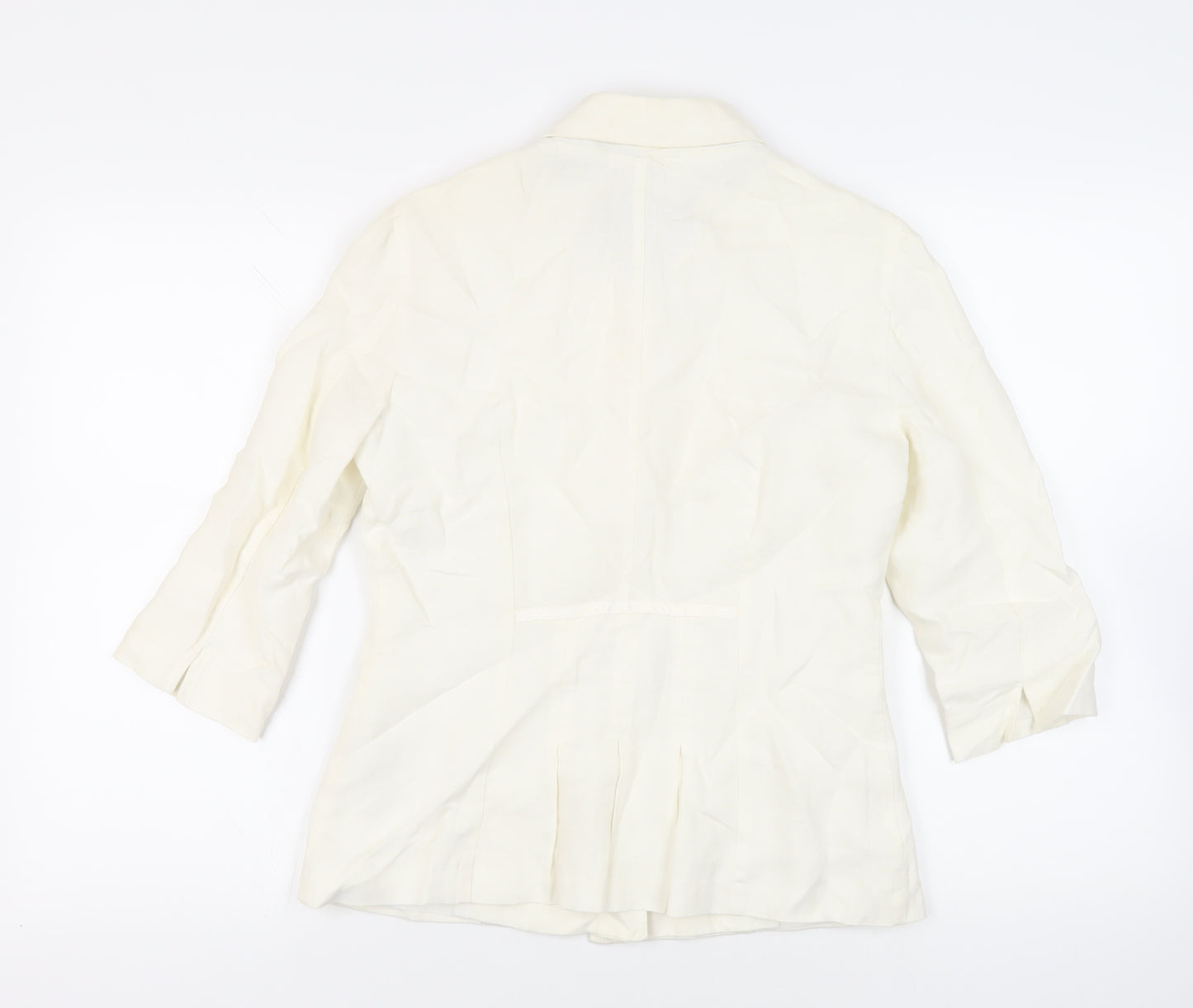 Per Una Womens Ivory Jacket Blazer Size 10 Button
