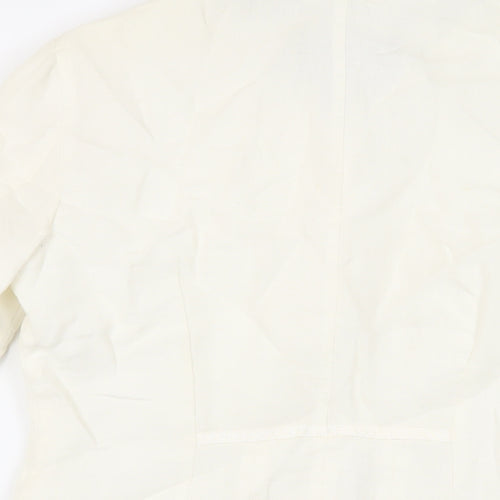 Per Una Womens Ivory Jacket Blazer Size 10 Button
