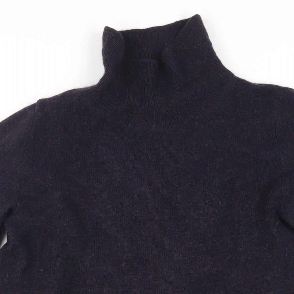 COS Womens Blue Roll Neck Alpaca Pullover Jumper Size XS