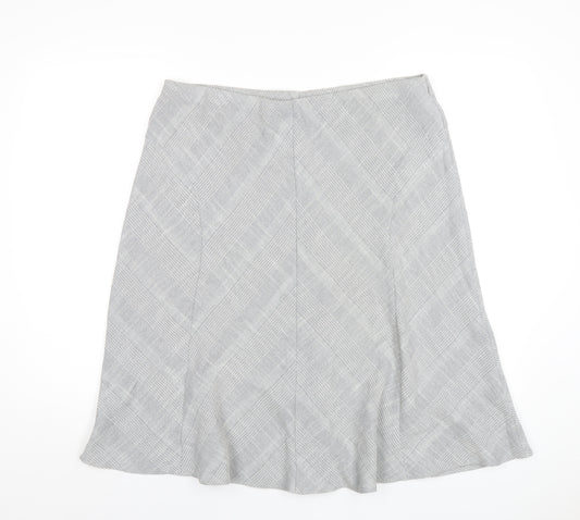 Marks and Spencer Womens Grey Polyester A-Line Skirt Size 16