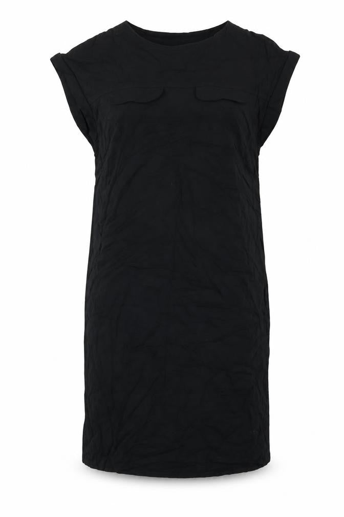 Front view of Next women’s black viscose a-line, size UK 12, round neck pullover
