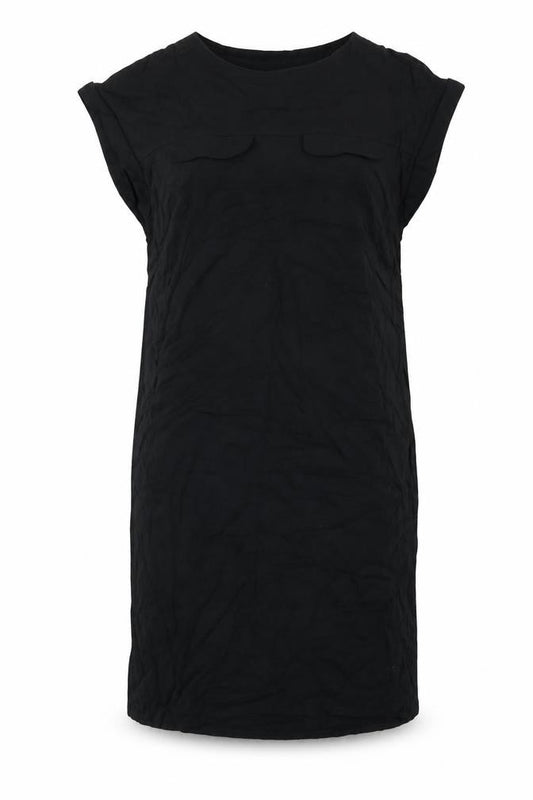 Front view of Next women’s black viscose a-line, size UK 12, round neck pullover