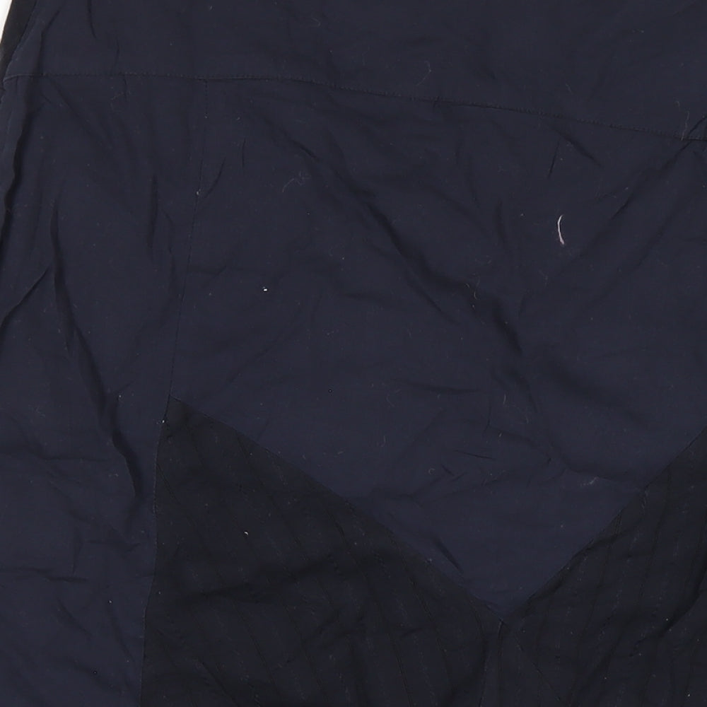 Joe Browns Womens Blue Cotton A-Line Skirt Size 16 Zip