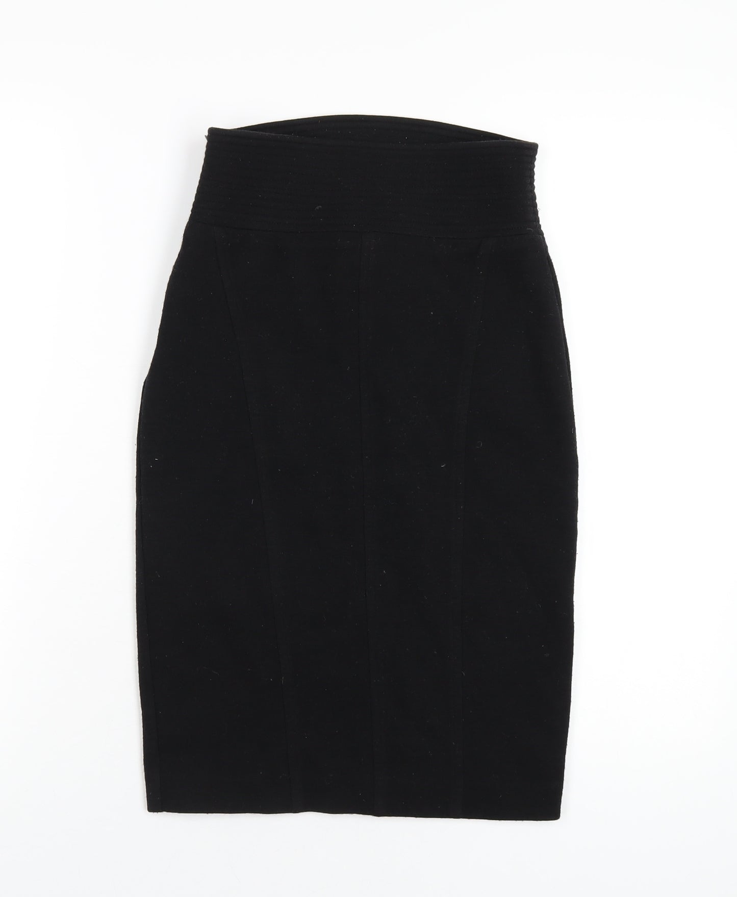 Mango Womens Black Polyester Straight & Pencil Skirt Size S Zip