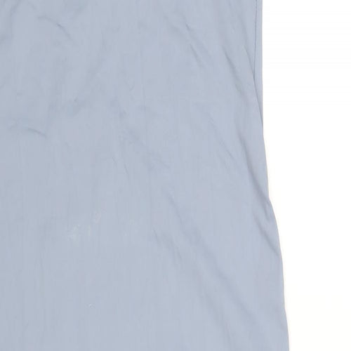 Pull&Bear Womens Blue Polyamide Tank Dress Size M Scoop Neck Pullover