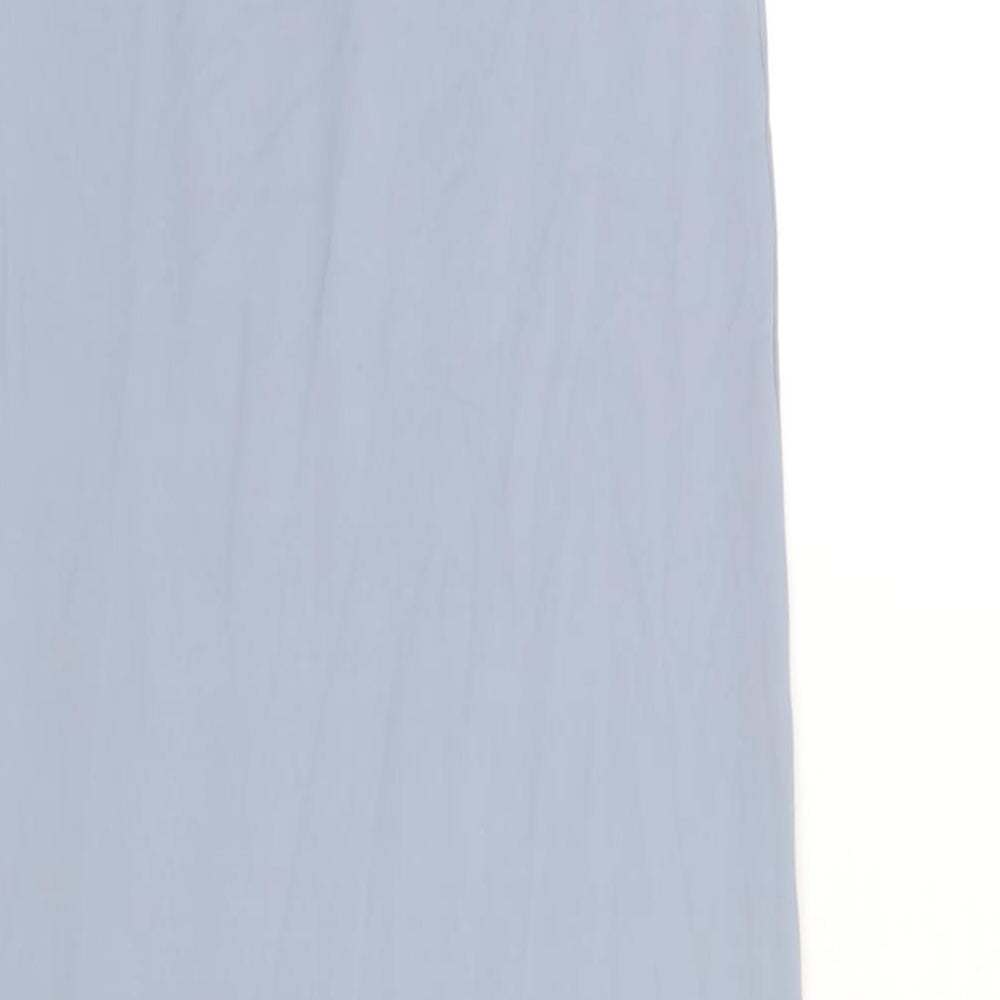 Pull&Bear Womens Blue Polyamide Tank Dress Size M Scoop Neck Pullover