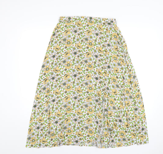 JDY Womens Multicoloured Floral Polyester A-Line Skirt Size 8