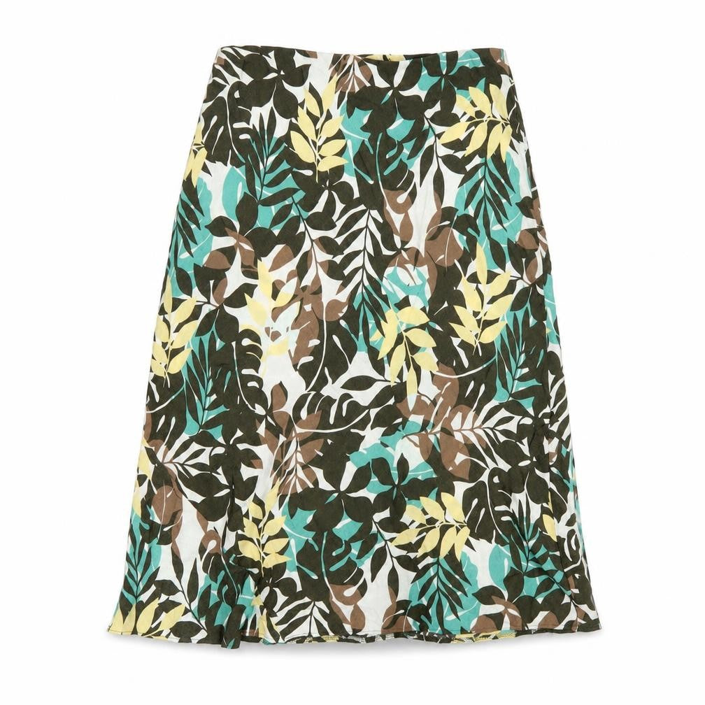 Marks and Spencer Womens Multicoloured Geometric Viscose A-Line Skirt Size 10