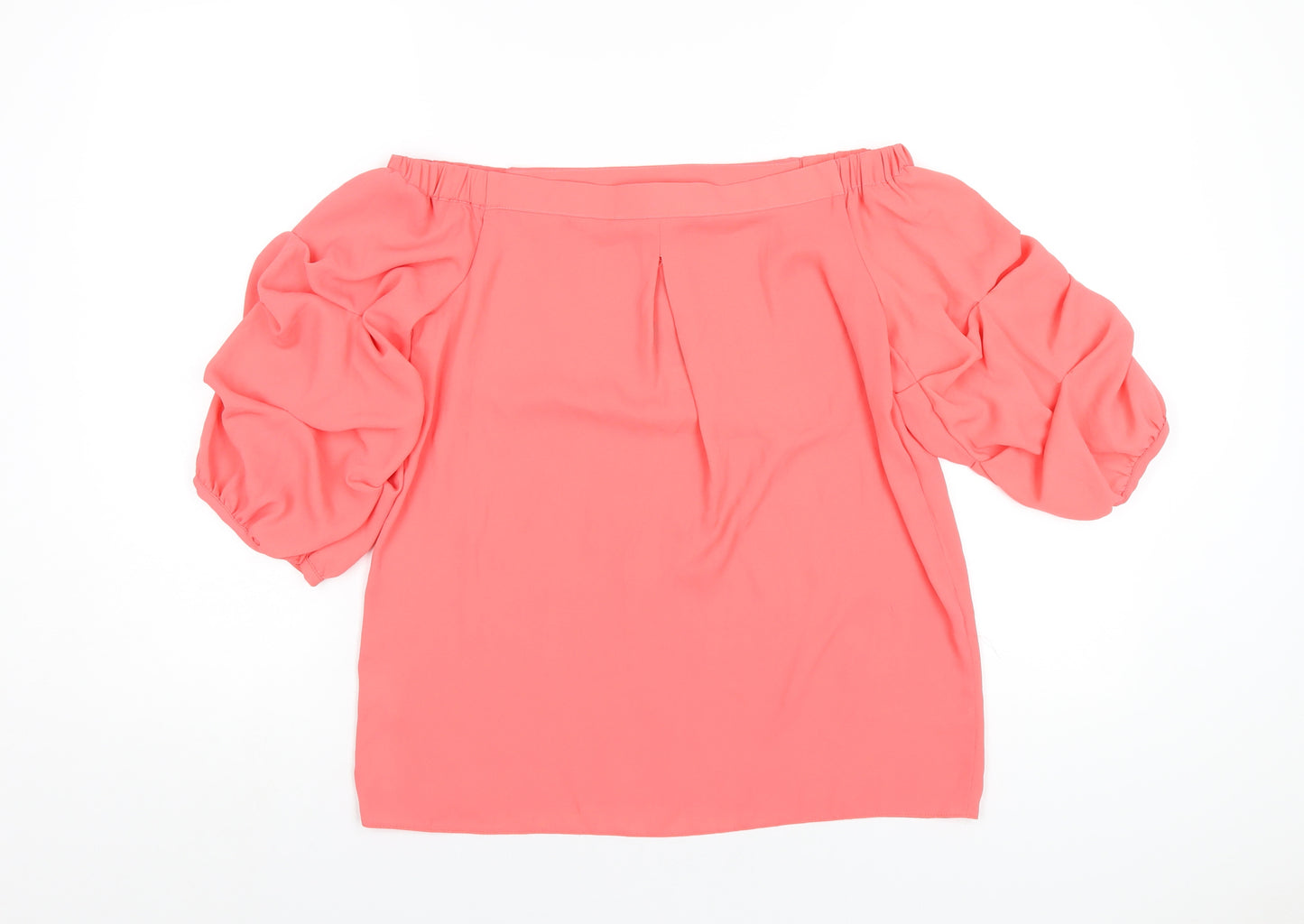 Dorothy Perkins Womens Pink Polyester Basic T-Shirt Size 8 Off the Shoulder