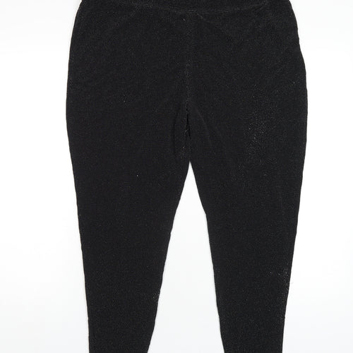 Bonmarché Womens Black Nylon Trousers Size 22 L26 in Regular