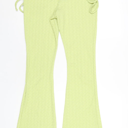 PRETTYLITTLETHING Womens Green Polyester Trousers Size 14 L35 in Regular