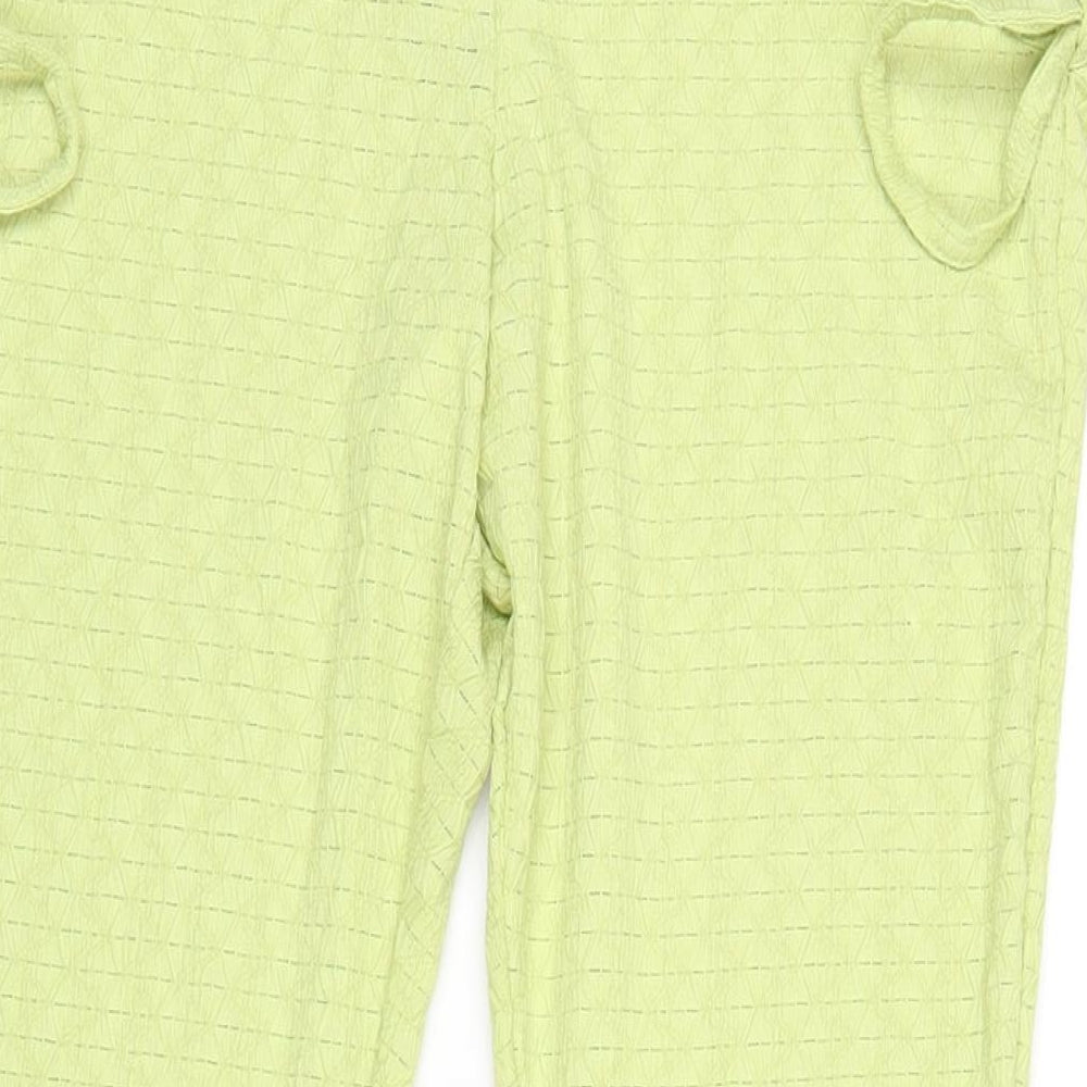 PRETTYLITTLETHING Womens Green Polyester Trousers Size 14 L35 in Regular