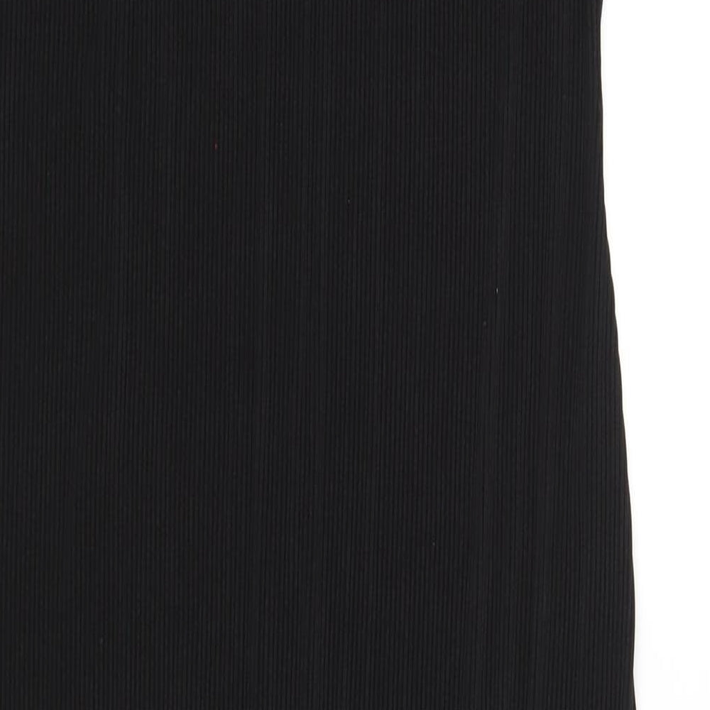 PRETTYLITTLETHING Womens Black Polyester Bodycon Size 16 Sweetheart Zip