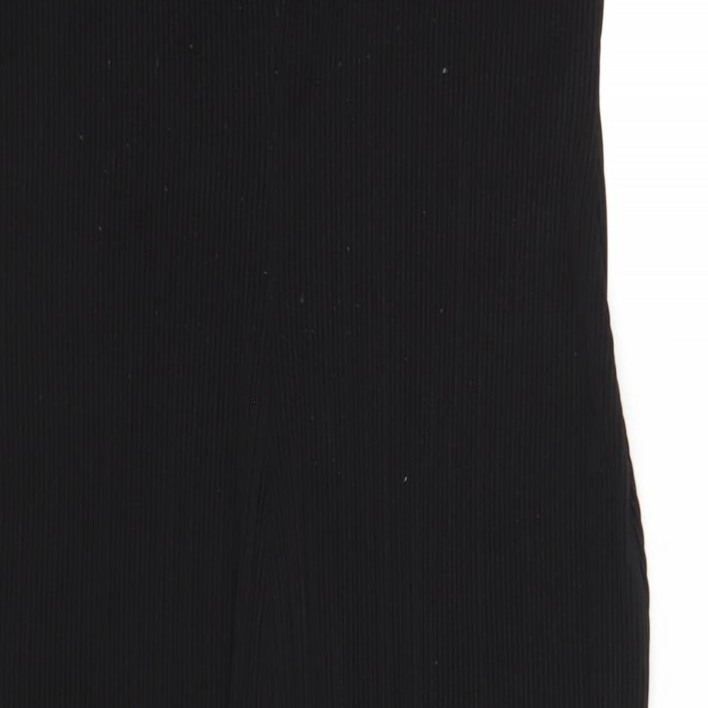 PRETTYLITTLETHING Womens Black Polyester Bodycon Size 16 Sweetheart Zip