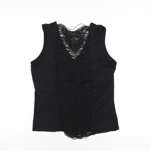 Mexx Womens Black Polyamide Basic Tank Size M V-Neck