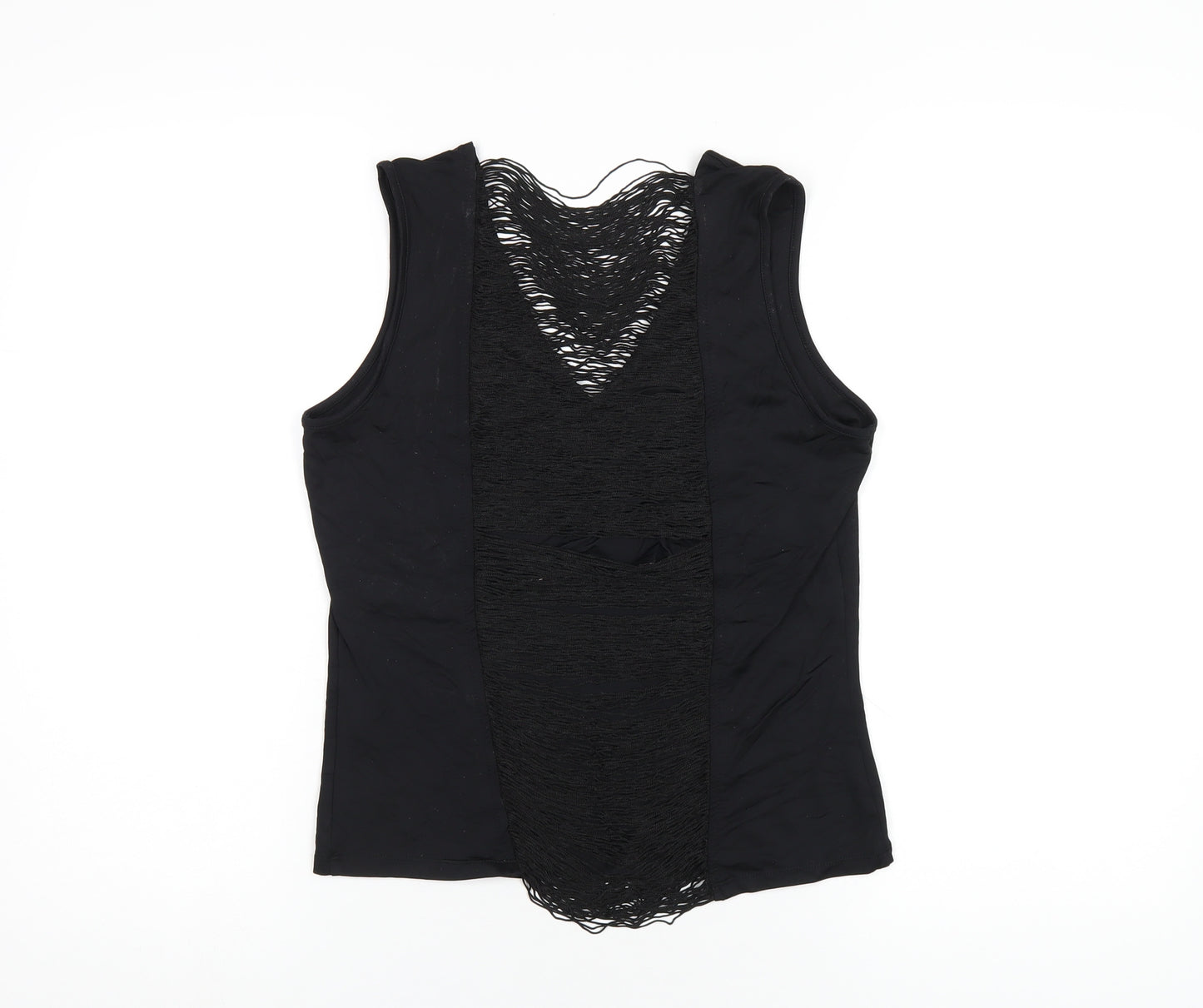 Mexx Womens Black Polyamide Basic Tank Size M V-Neck