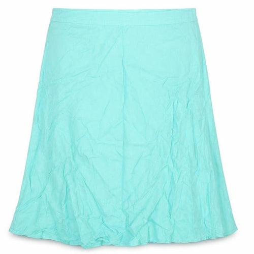 Peter Hahn Womens Green Linen A-Line Skirt Size 16 Zip