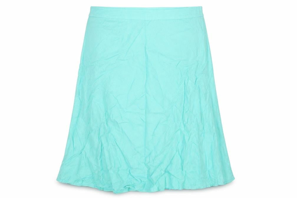 Peter Hahn Womens Green Linen A-Line Skirt Size 16 Zip