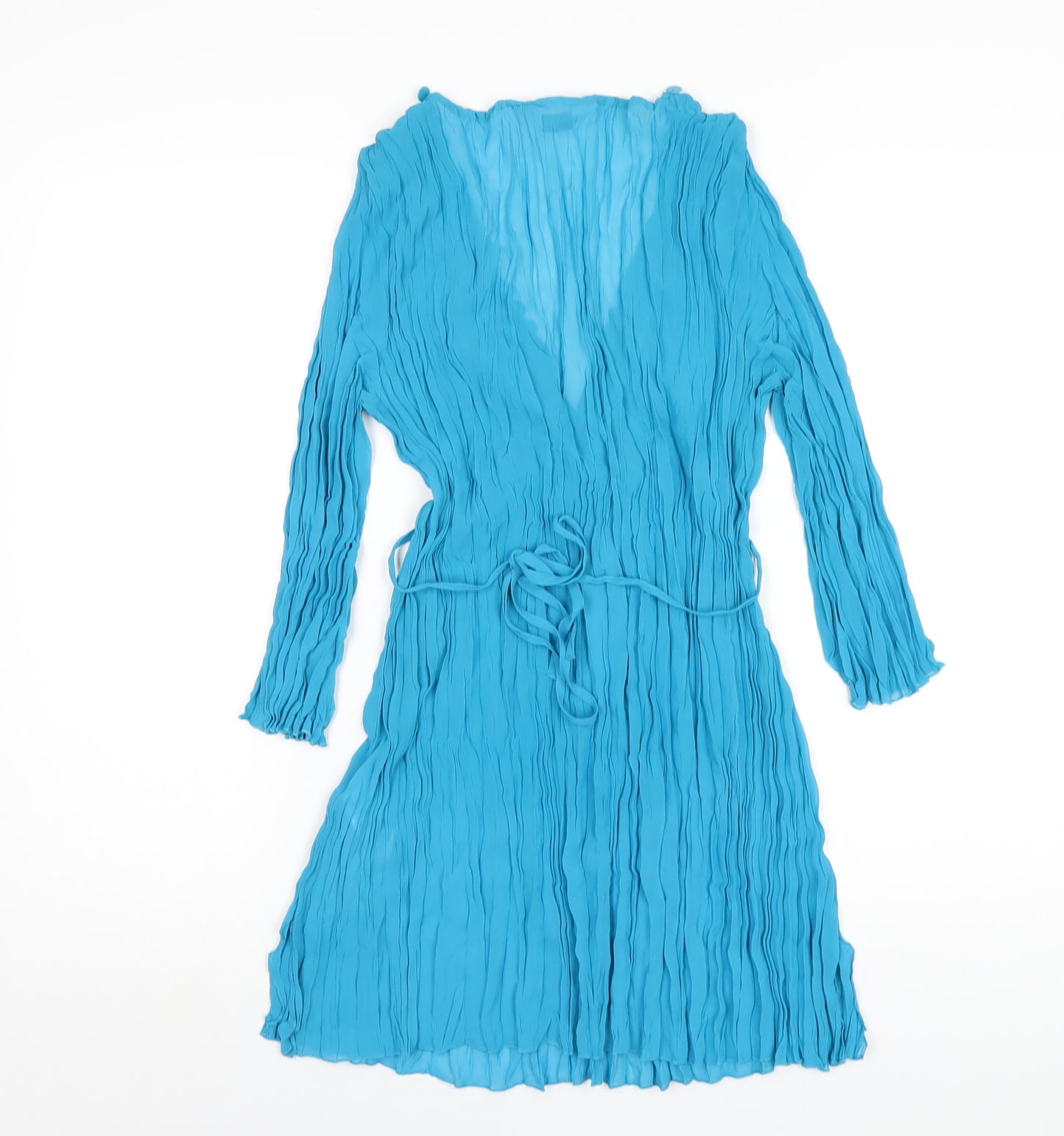 NEXT Womens Blue Polyester A-Line Size 12 V-Neck Pullover