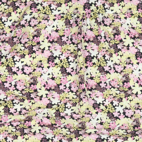 Selected Femme Womens Multicoloured Floral Polyester A-Line Size 8 Round Neck Button