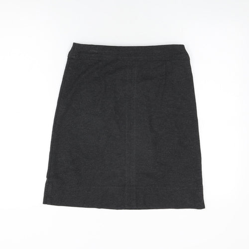 Marks and Spencer Womens Grey Polyester A-Line Skirt Size 8