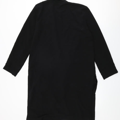 H&M Womens Black Jacket Size 12 Button - Split Hem