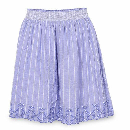 Marks and Spencer Womens Blue Striped Viscose Swing Skirt Size 14