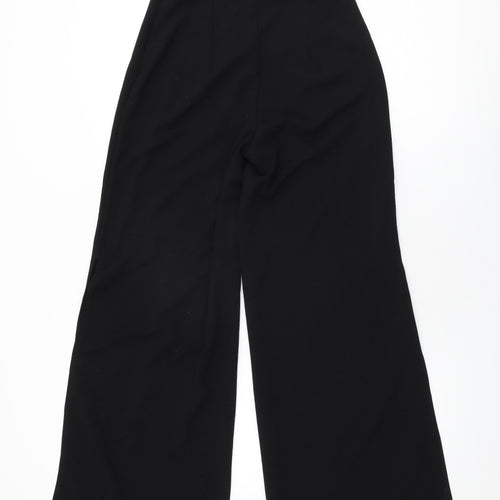 New Look Womens Black Polyester Trousers Size 10 L29.5 in Regular Zip - Split Hem