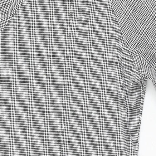 New Look Womens Grey Houndstooth Polyester Shift Size 12 Round Neck Pullover