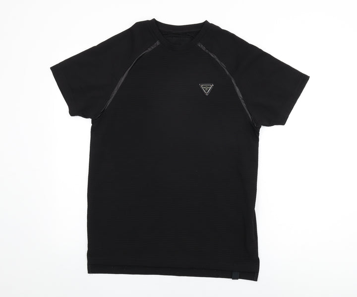 Creative Recreation Mens Black Polyester T-Shirt Size M Round Neck