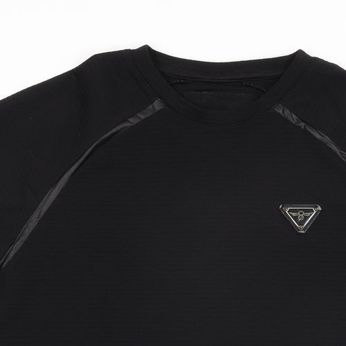 Creative Recreation Mens Black Polyester T-Shirt Size M Round Neck