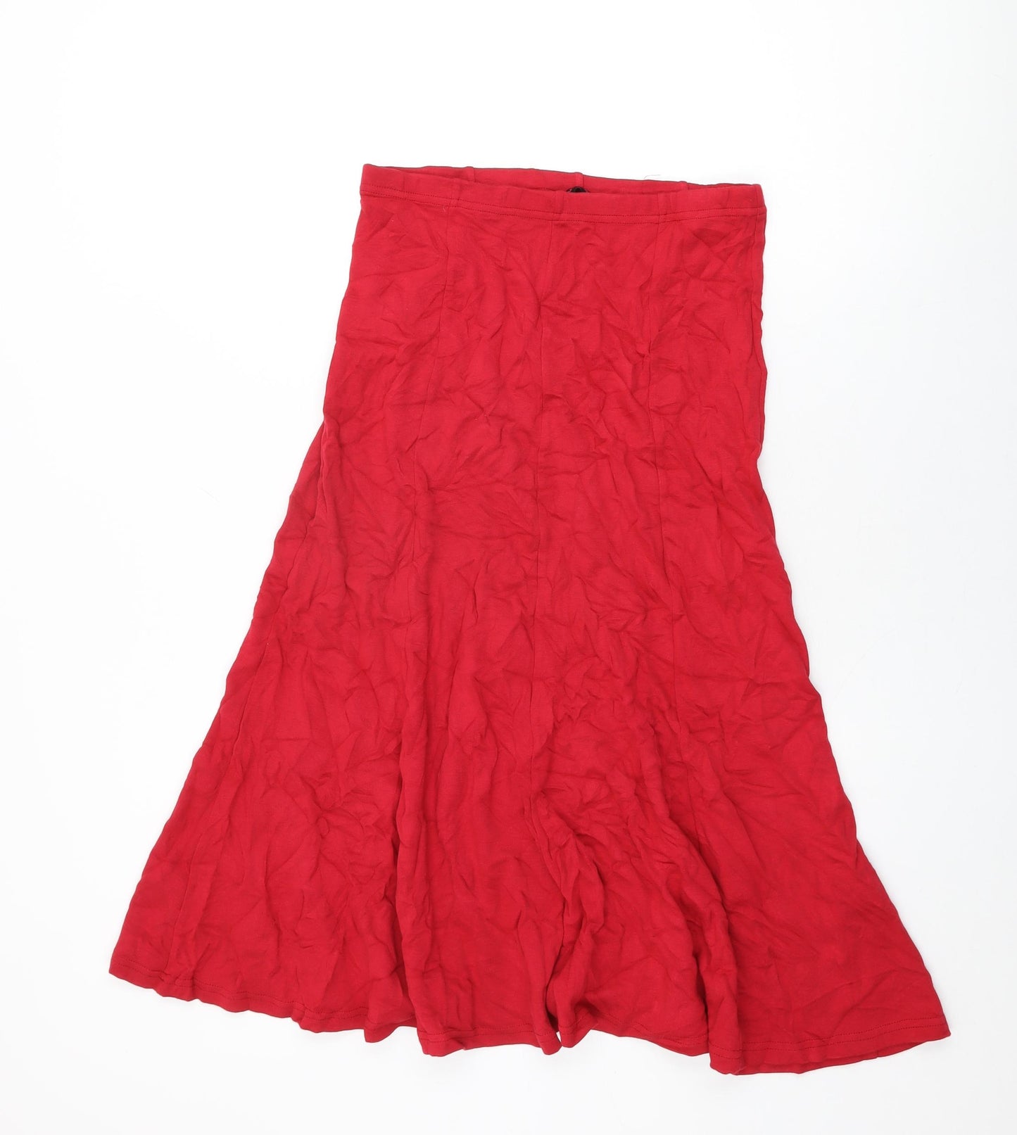 Hudson & Onslow Womens Red Viscose Flare Skirt Size 12