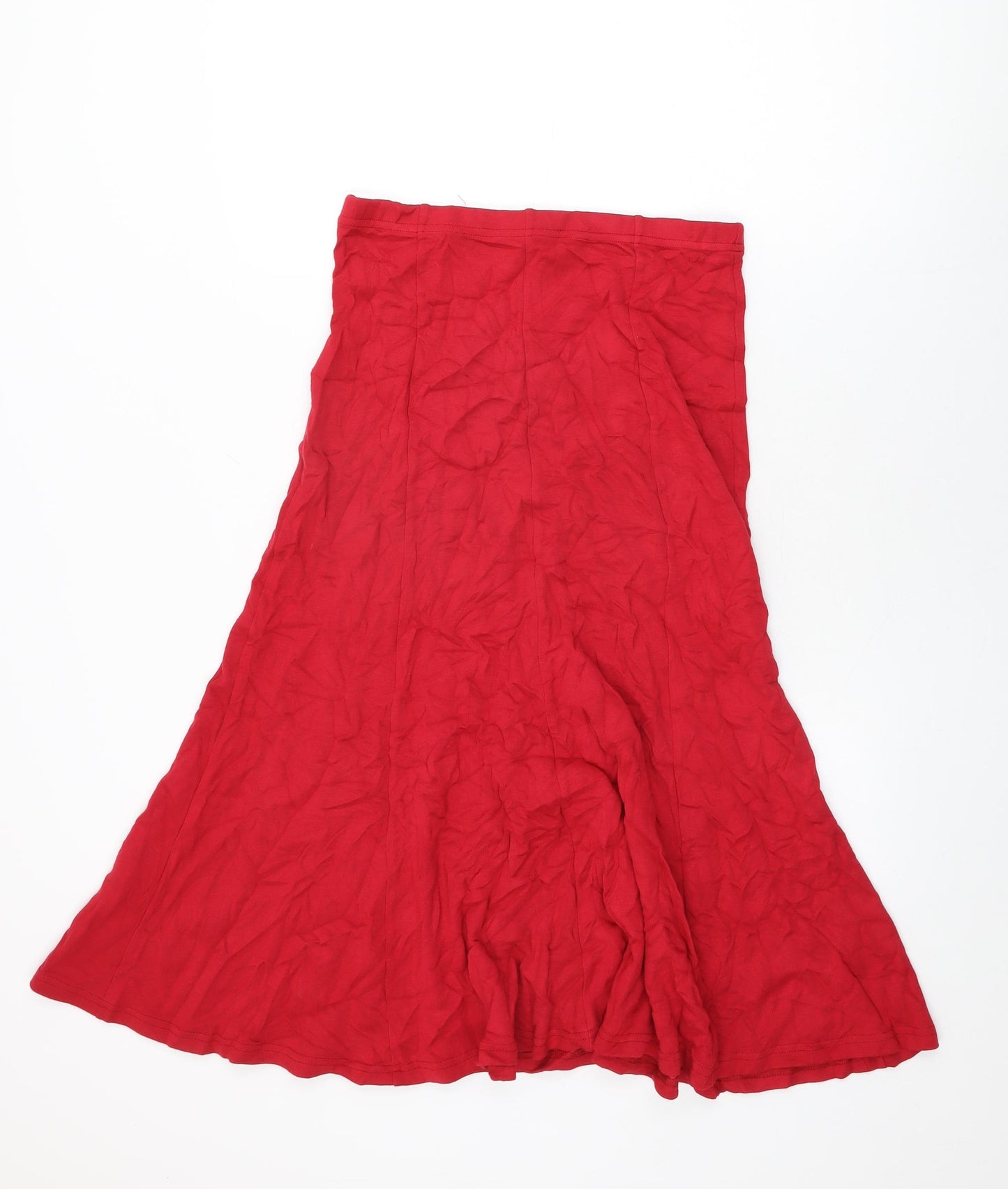 Hudson & Onslow Womens Red Viscose Flare Skirt Size 12