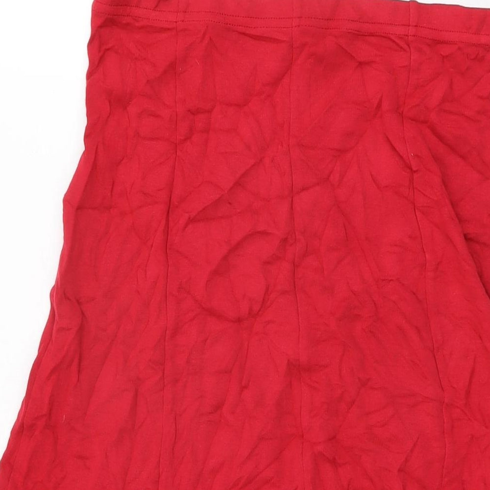 Hudson & Onslow Womens Red Viscose Flare Skirt Size 12