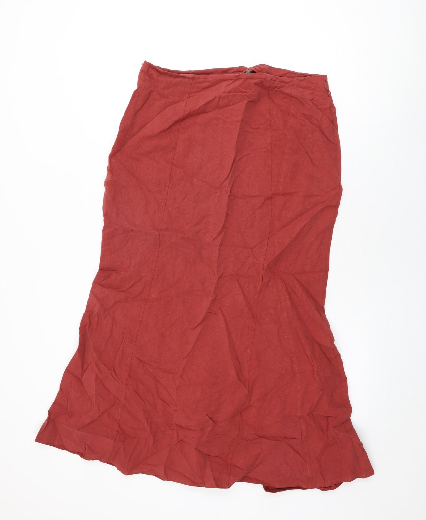 Principles Womens Red Lyocell Flare Skirt Size 12 Zip